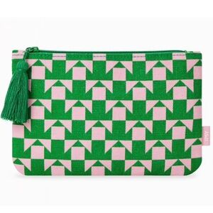 3/$15 Ipsy green and pink makeup bag
